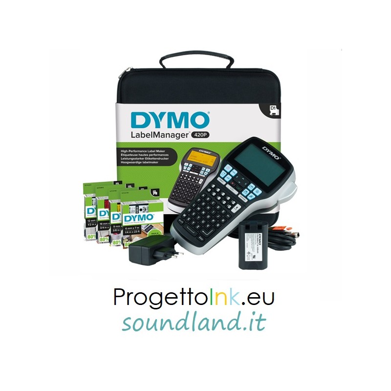 ORIGINAL DYMO Nastro Nero su arancione 1978367 D1 - Durable Etichette - Bianco su arancio - 12mm x 3m