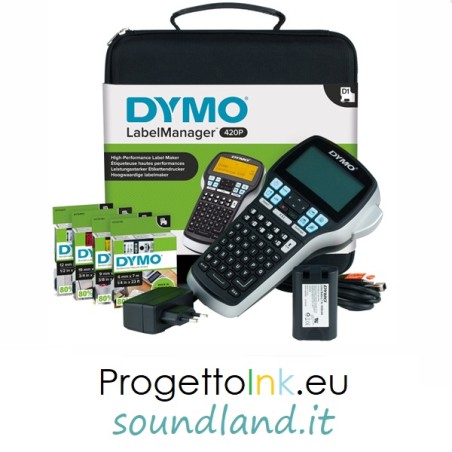 ORIGINAL DYMO Nastro Nero su arancione 1978367 D1 - Durable Etichette - Bianco su arancio - 12mm x 3m