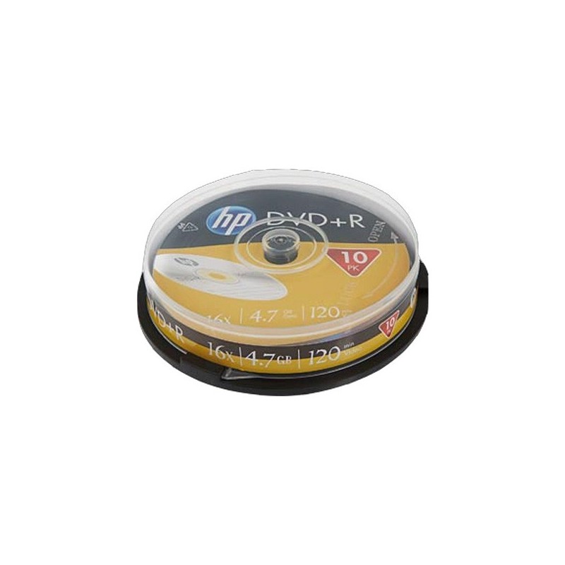 ORIGINAL HP Accessori per computer DRE00027 DVD+R 4.7GB/120Min/16x Cakebox (10 Disc)