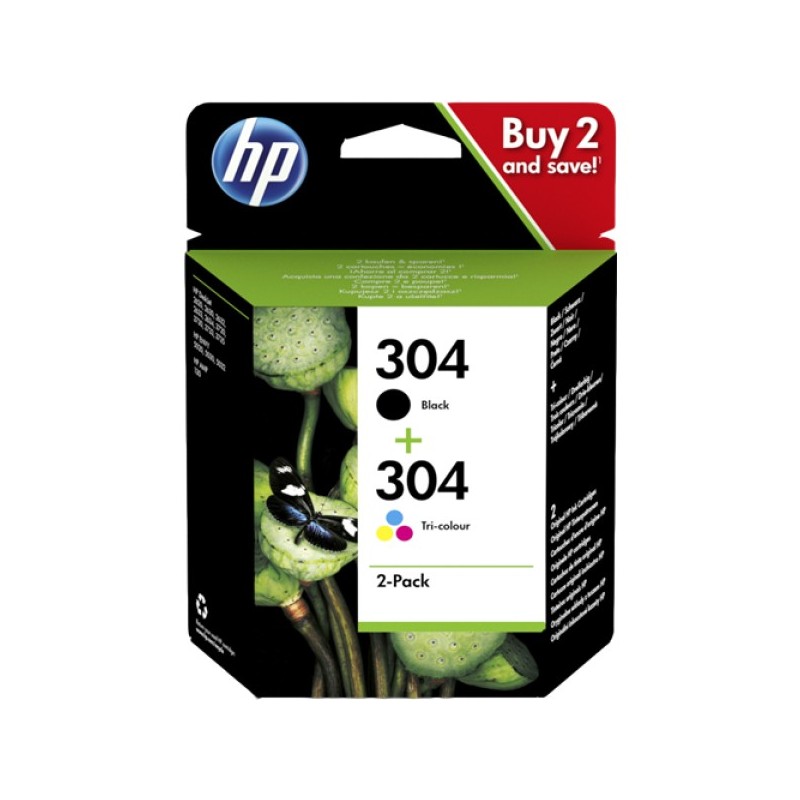 ORIGINAL HP Multipack nero / differenti colori 3JB05AE 304