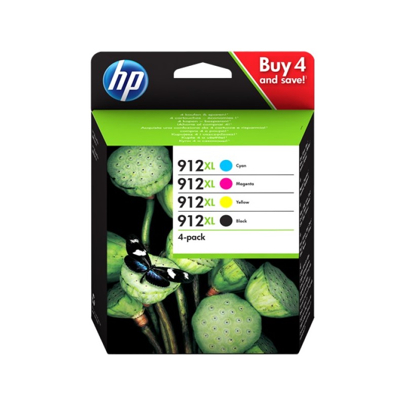 ORIGINAL HP Multipack nero / ciano / magenta / giallo 3YP34AE MCVP 912 XL