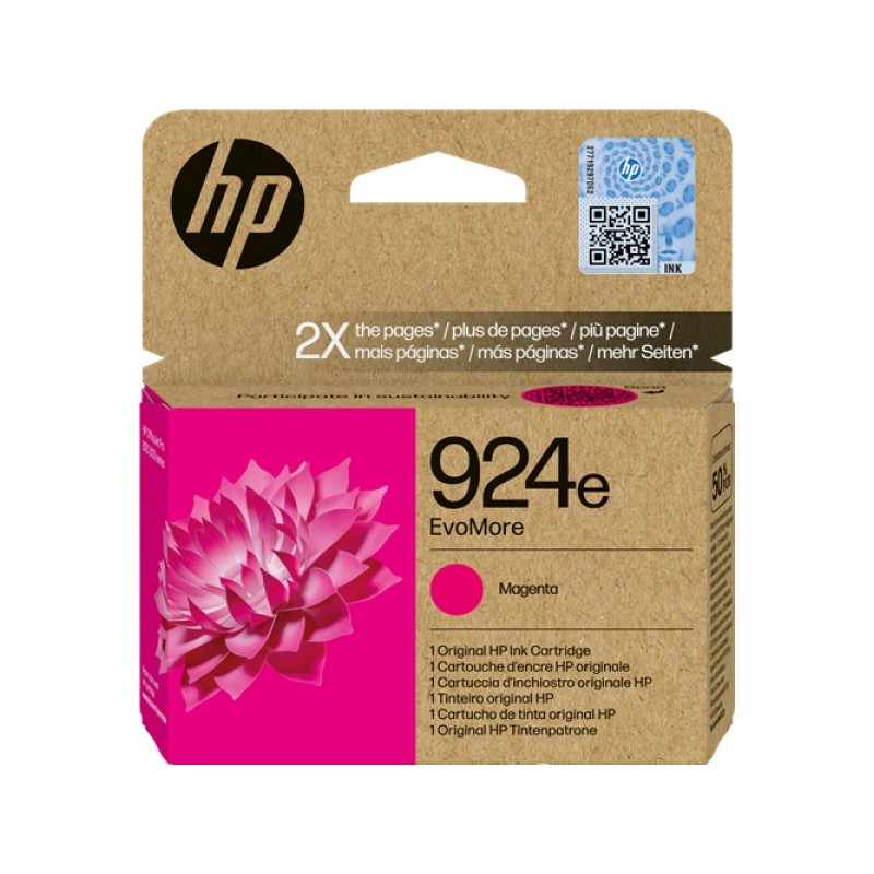 ORIGINAL HP Cartuccia d'inchiostro magenta 4K0U8NE 924e ~800 Seiten