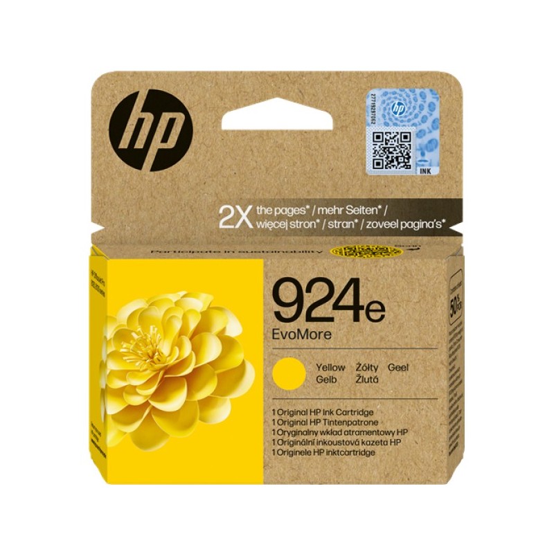 ORIGINAL HP Cartuccia d'inchiostro giallo 4K0U9NE 924e ~800 Seiten