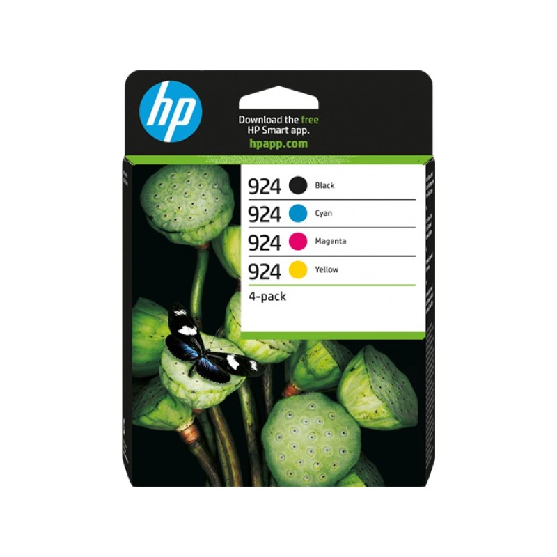 ORIGINAL HP Multipack nero / ciano / magenta / giallo 6C3Z1NE 924 ~1700 Seiten Confezione da 4 cartucce di inchiostro CMYK origi
