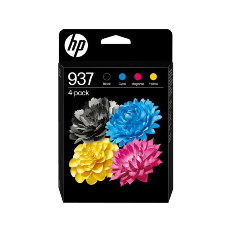 ORIGINAL HP Multipack nero / ciano / magenta / giallo 6C400NE 937 ~3850 Seiten 937 CMYK Original Ink Cartridge 4-Pack