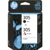 ORIGINAL HP Multipack nero / differenti colori 6ZD17AE 305