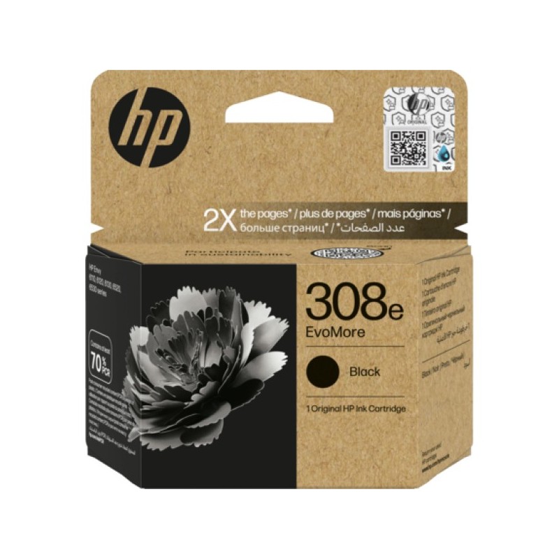 ORIGINAL HP Cartuccia d'inchiostro nero 7FP22UE 308e ~320 Seiten Cartuccia di inchiostro nero originale HP EvoMore 308e