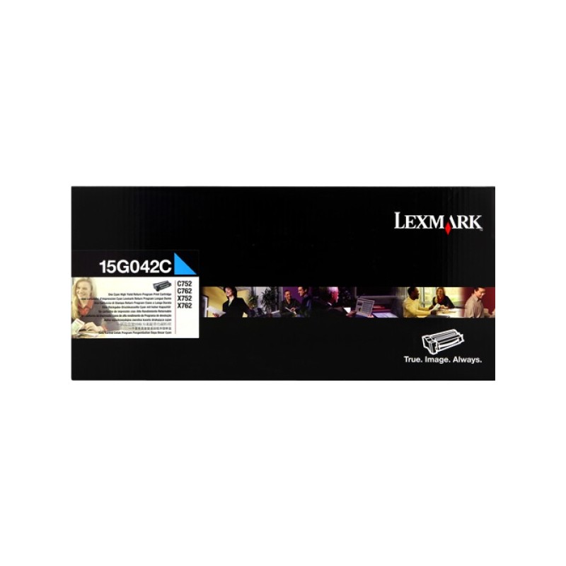 ORIGINAL Lexmark toner ciano 15G042C ~15000 Seiten