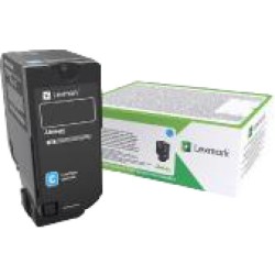 ORIGINAL Lexmark toner ciano 74C2HCE CS/CX725 ~12000 Seiten