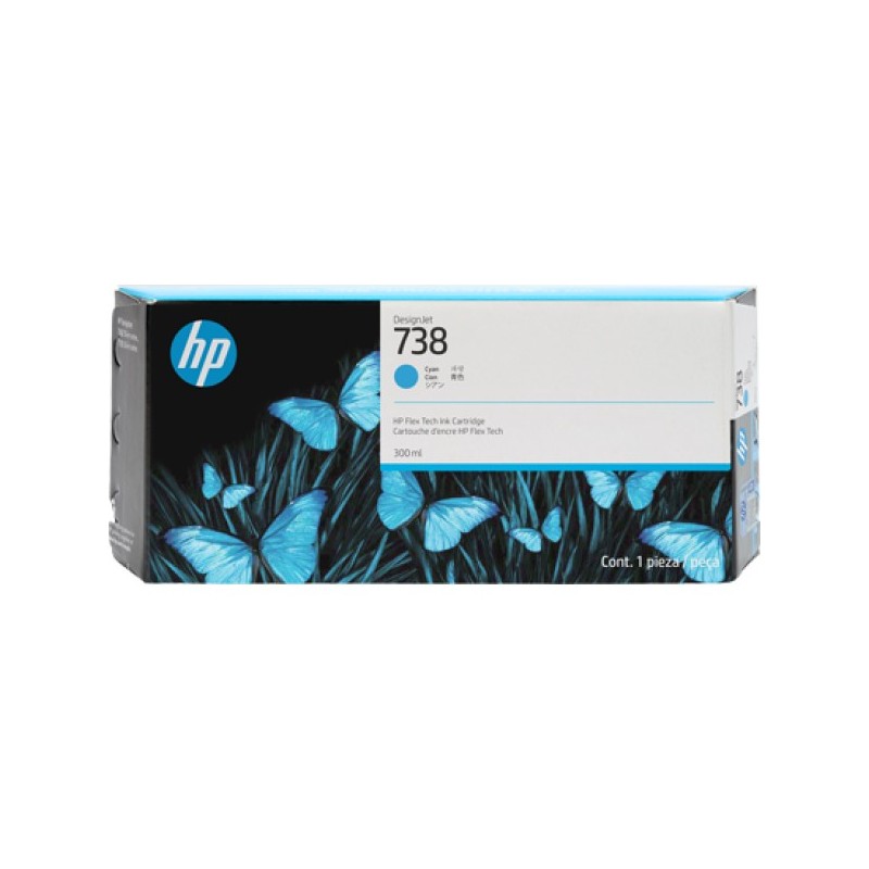 ORIGINAL HP Cartuccia d'inchiostro ciano 676M6A 738 300ml