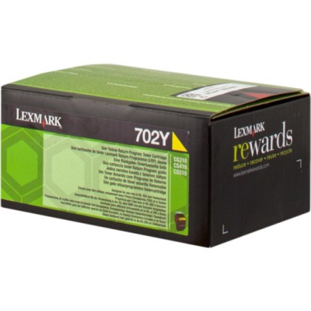 ORIGINAL Lexmark toner giallo 702Y 70C20Y0 ~1000 Seiten cartuccia di stampa riutilizzabile