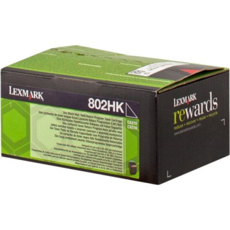 ORIGINAL Lexmark toner nero 802HK 80C2HK0 ~4000 Seiten cartuccia di stampa riutilizzabile