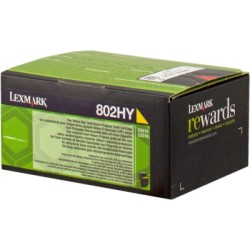 ORIGINAL Lexmark toner giallo 802HY 80C2HY0 ~3000 Seiten cartuccia di stampa riutilizzabile