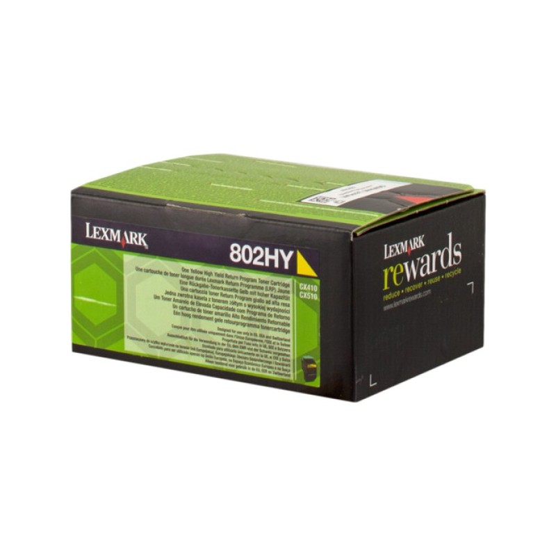 ORIGINAL Lexmark toner giallo 802HY 80C2HY0 ~3000 Seiten cartuccia di stampa riutilizzabile