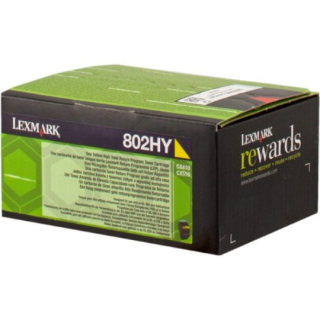 ORIGINAL Lexmark toner giallo 802HY 80C2HY0 ~3000 Seiten cartuccia di stampa riutilizzabile