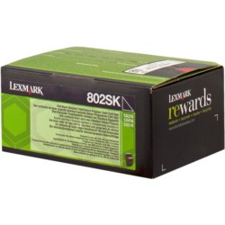 ORIGINAL Lexmark toner nero 802SK 80C2SK0 ~2500 Seiten cartuccia di stampa riutilizzabile