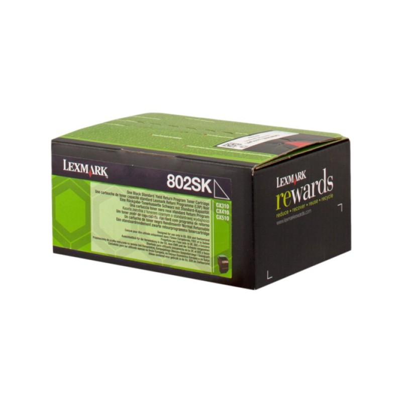 ORIGINAL Lexmark toner nero 802SK 80C2SK0 ~2500 Seiten cartuccia di stampa riutilizzabile