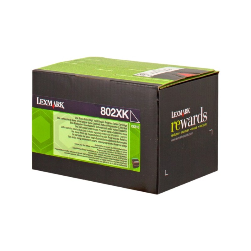 ORIGINAL Lexmark toner nero 802XK 80C2XK0 ~8000 Seiten cartuccia di stampa riutilizzabile