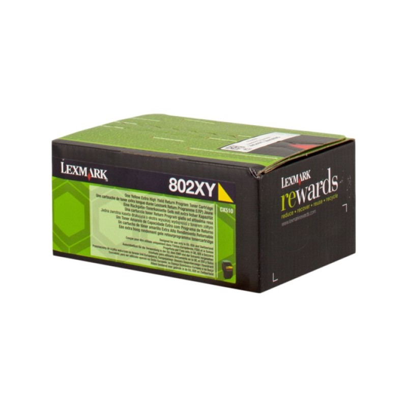 ORIGINAL Lexmark toner giallo 802XY 80C2XY0 ~4000 Seiten cartuccia di stampa riutilizzabile