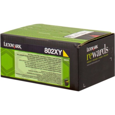 ORIGINAL Lexmark toner giallo 802XY 80C2XY0 ~4000 Seiten cartuccia di stampa riutilizzabile