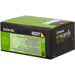 ORIGINAL Lexmark toner giallo 802Y 80C20Y0 ~1000 Seiten cartuccia di stampa riutilizzabile
