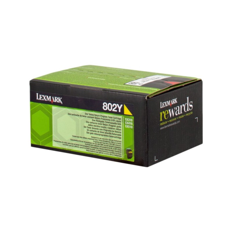 ORIGINAL Lexmark toner giallo 802Y 80C20Y0 ~1000 Seiten cartuccia di stampa riutilizzabile