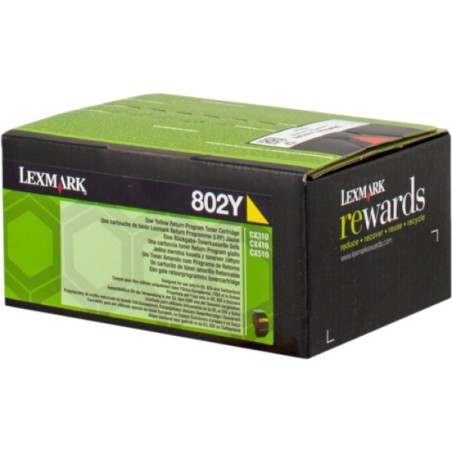 ORIGINAL Lexmark toner giallo 802Y 80C20Y0 ~1000 Seiten cartuccia di stampa riutilizzabile