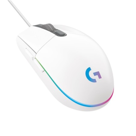 ORIGINAL Logitech Accessori per computer Bianco 910-005797 G203 Gaming Maus USB, 6 pulsanti, 200 - 8000 DPI, RGB, 2.1 m, 62.15 x
