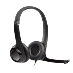 ORIGINAL Logitech Accessori per computer nero 981-000406 Headset H390 Auricolare stereo Logitech, on-ear, con cavo, lunghezza 2,