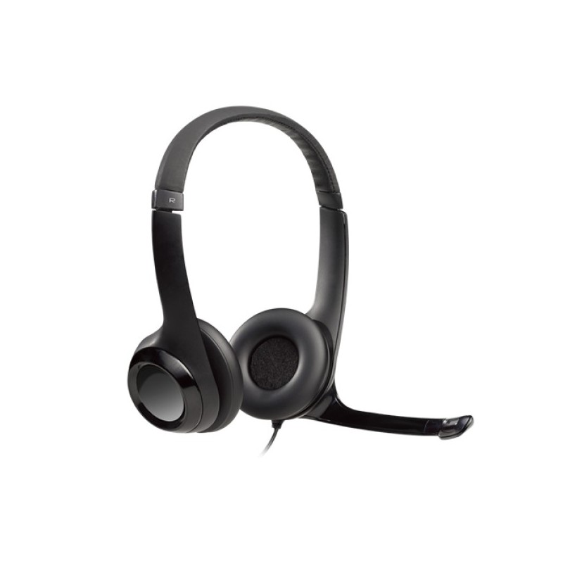 ORIGINAL Logitech Accessori per computer nero 981-000406 Headset H390 Auricolare stereo Logitech, on-ear, con cavo, lunghezza 2,