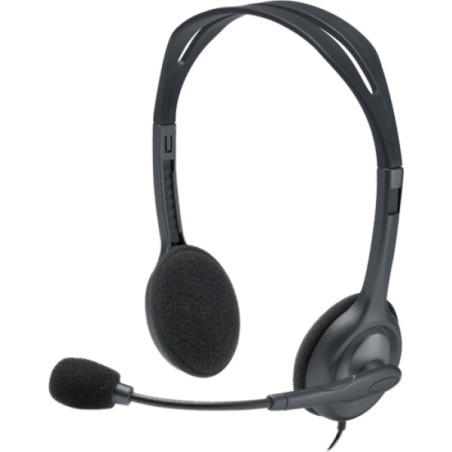 ORIGINAL Logitech Accessori per computer nero 981-000593 H111 - Headset Cuffia stereo Logitech, on-ear, con cavo, lunghezza 1,8 