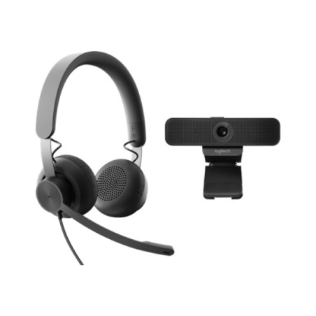 ORIGINAL Logitech Accessori per computer nero 991-000338 Zone Wired Headset + C925e Webcam