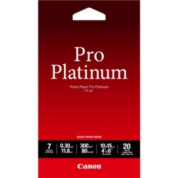 ORIGINAL Canon Carta Bianco 2768B013 PT-101 Carta fotografica, 10 x 15 cm, 300 g/m², 20 fogli, Pro Platinum