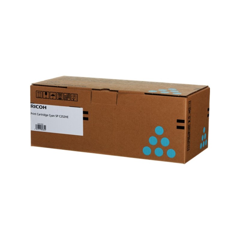 ORIGINAL Ricoh toner ciano 407717 SP C252HEC ~6000 Seiten