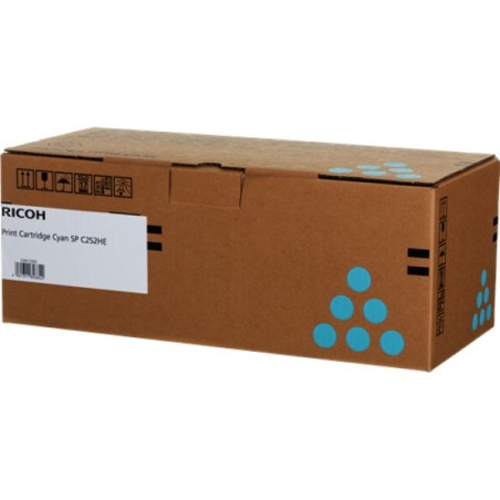 ORIGINAL Ricoh toner ciano 407717 SP C252HEC ~6000 Seiten