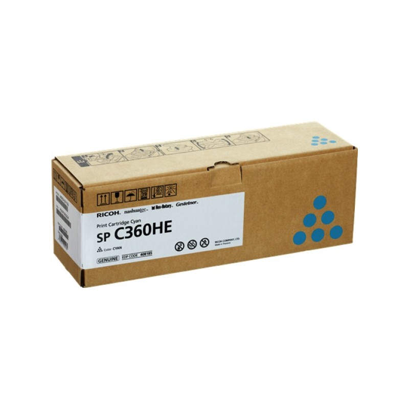 ORIGINAL Ricoh toner ciano 408185 SP C360HEC ~5000 Seiten