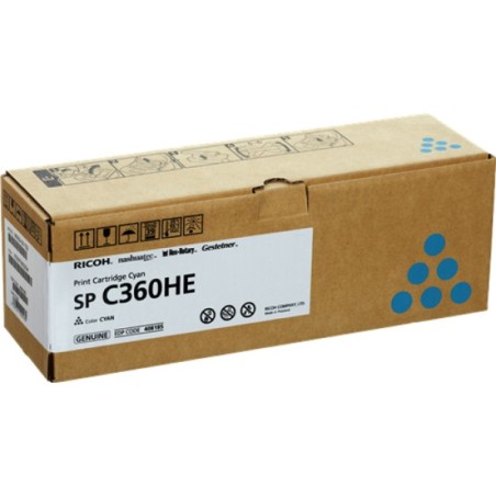 ORIGINAL Ricoh toner ciano 408185 SP C360HEC ~5000 Seiten