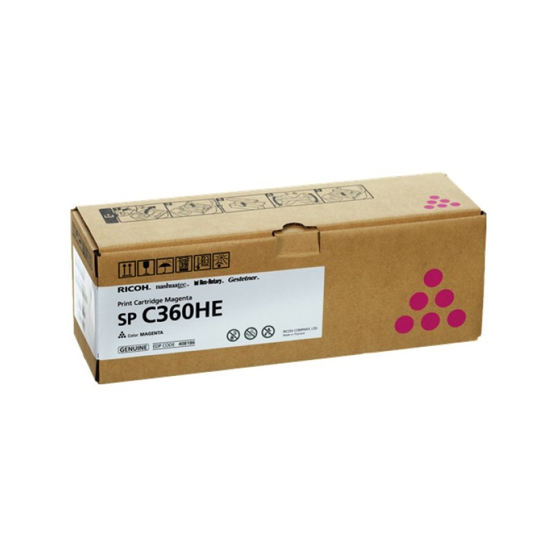 ORIGINAL Ricoh toner magenta 408186 SP C360HEM ~5000 Seiten