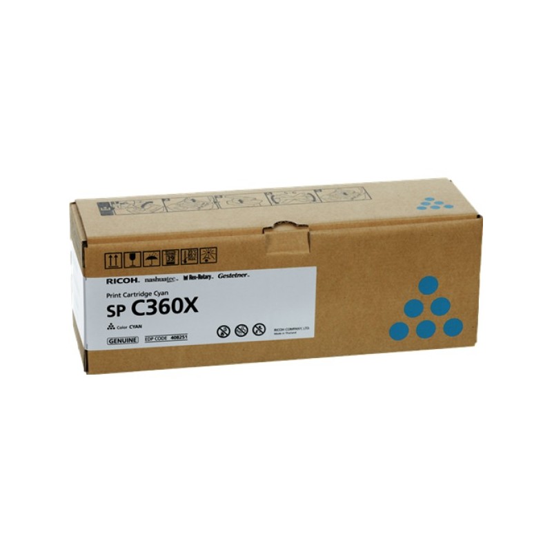 ORIGINAL Ricoh toner ciano 408251 SP C360XC ~9000 Seiten
