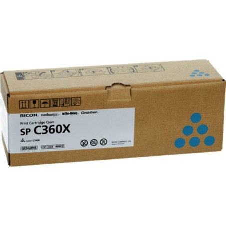 ORIGINAL Ricoh toner ciano 408251 SP C360XC ~9000 Seiten