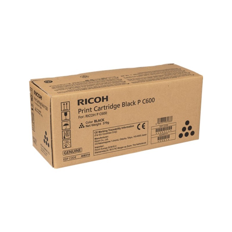 ORIGINAL Ricoh toner nero 408314 P C600BK ~17000 Seiten