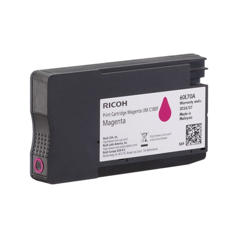 ORIGINAL Ricoh Cartuccia d'inchiostro magenta 408519 Magenta IJM C180F ~1600 Seiten