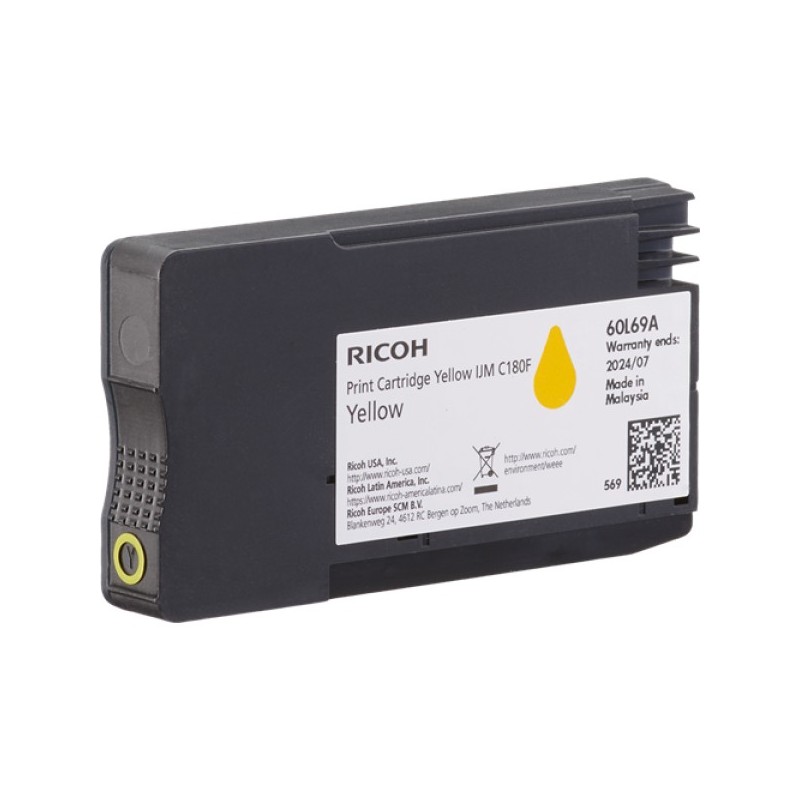 ORIGINAL Ricoh Cartuccia d'inchiostro giallo 408520 Yellow IJM C180F ~1600 Seiten