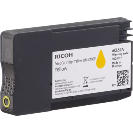 ORIGINAL Ricoh Cartuccia d'inchiostro giallo 408520 Yellow IJM C180F ~1600 Seiten