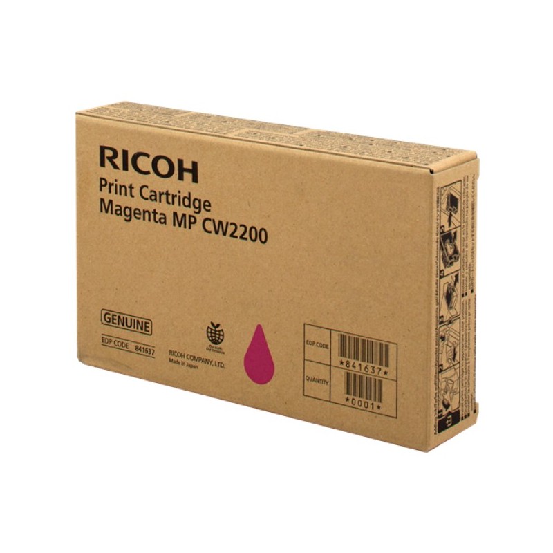 ORIGINAL Ricoh Cartuccia d'inchiostro magenta 841637 MP CW2200M 100ml