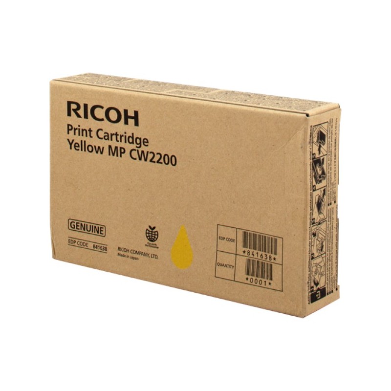ORIGINAL Ricoh Cartuccia d'inchiostro giallo 841638 MP CW2200Y 100ml