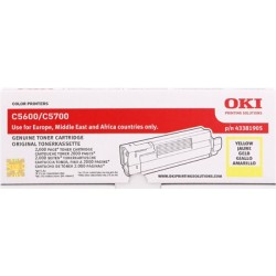 ORIGINAL OKI toner giallo 43381905 C5600 ~2000 Seiten