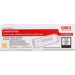 ORIGINAL OKI toner nero 43865708 C5650/5750 ~8000 Seiten