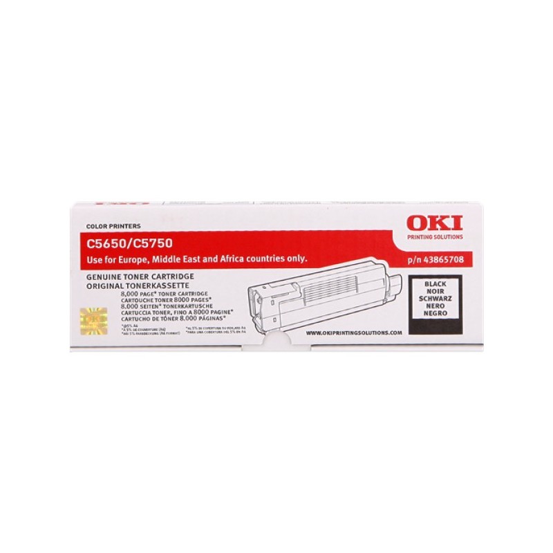 ORIGINAL OKI toner nero 43865708 C5650/5750 ~8000 Seiten