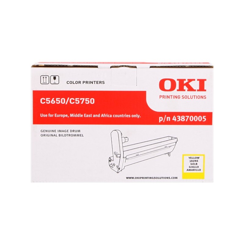 ORIGINAL OKI Tamburo giallo 43870005 C5650/5750 ~20000 Seiten tamburo